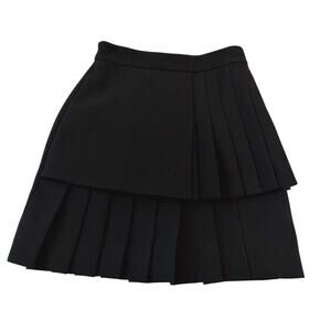 Emanuel Ungaro Black Pleated Mini Skirt